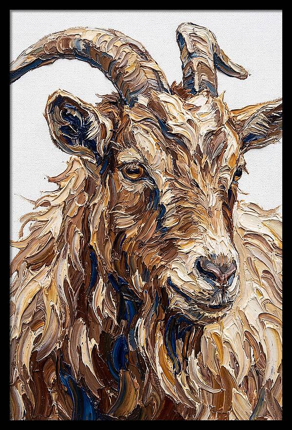 Goat In Textured Brushstrokes