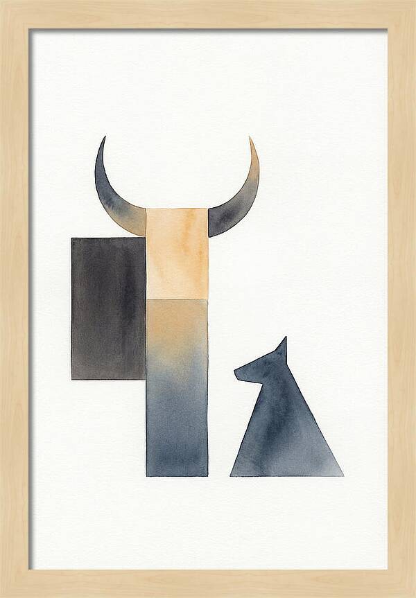 Goat Minimalist Composition