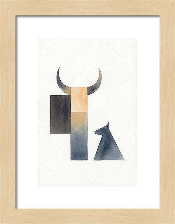 Goat Minimalist Composition