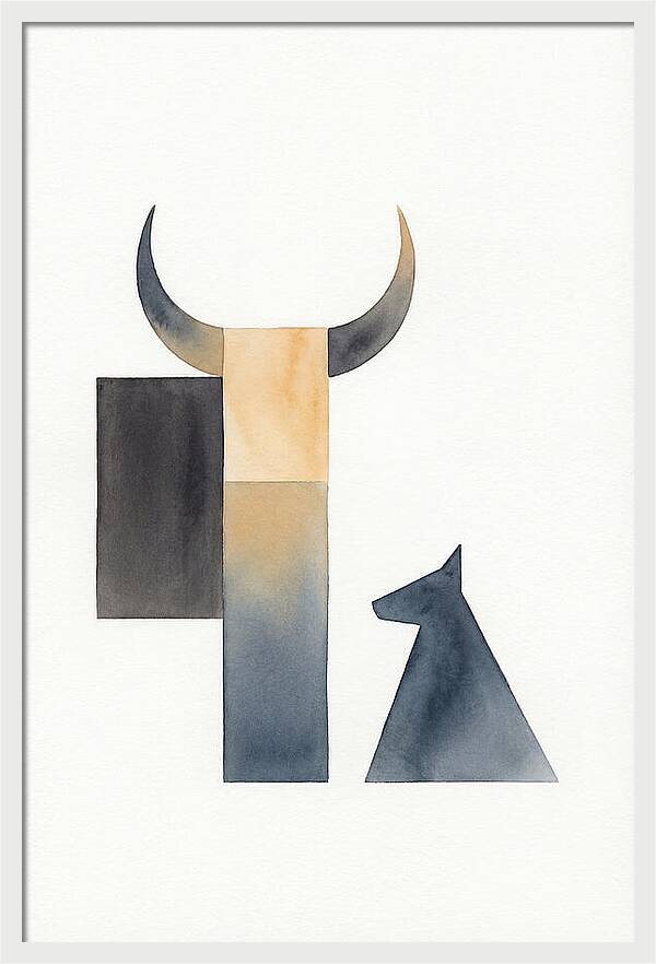 Goat Minimalist Composition