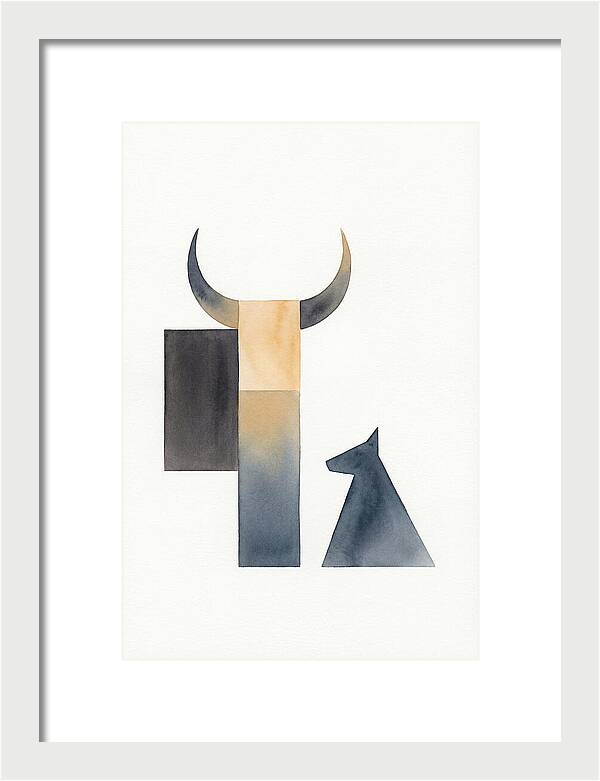 Goat Minimalist Composition