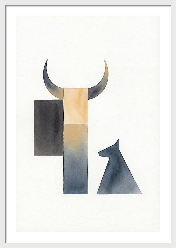 Goat Minimalist Composition