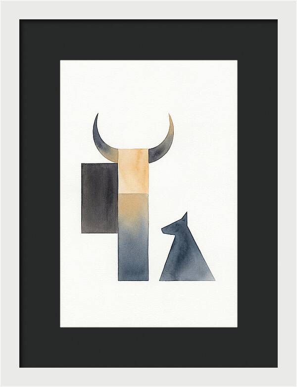 Goat Minimalist Composition