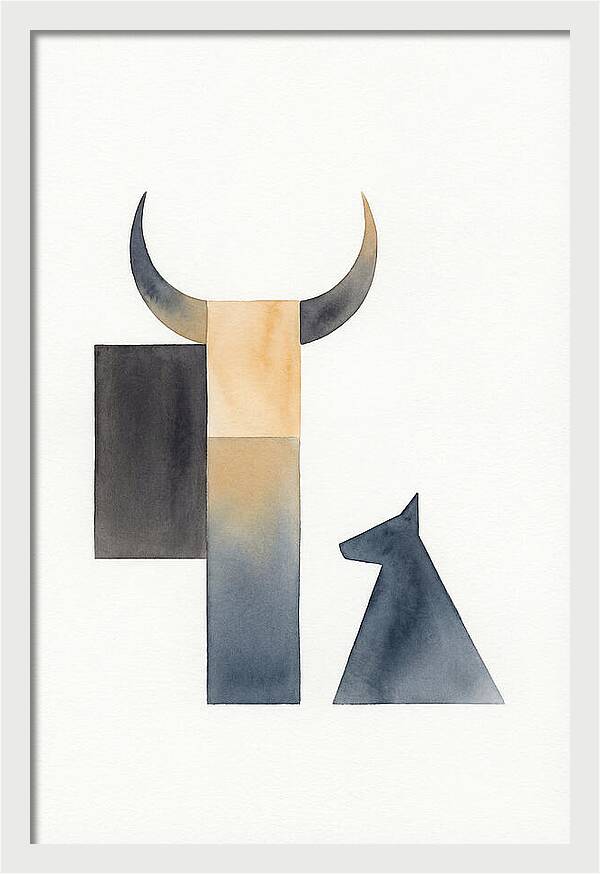 Goat Minimalist Composition