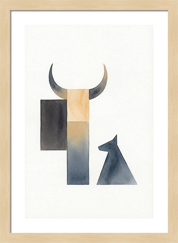 Goat Minimalist Composition