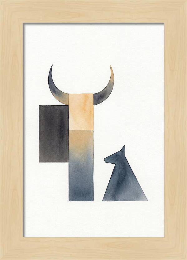Goat Minimalist Composition