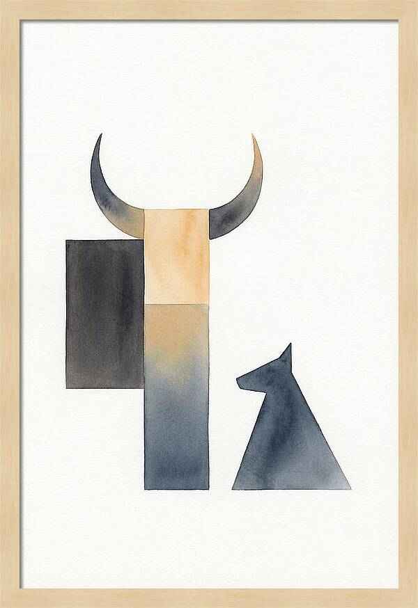 Goat Minimalist Composition