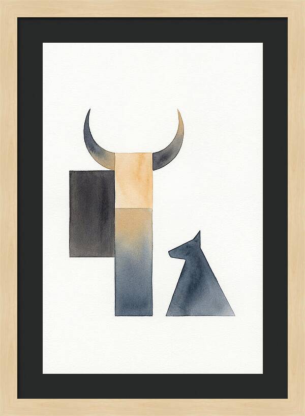 Goat Minimalist Composition