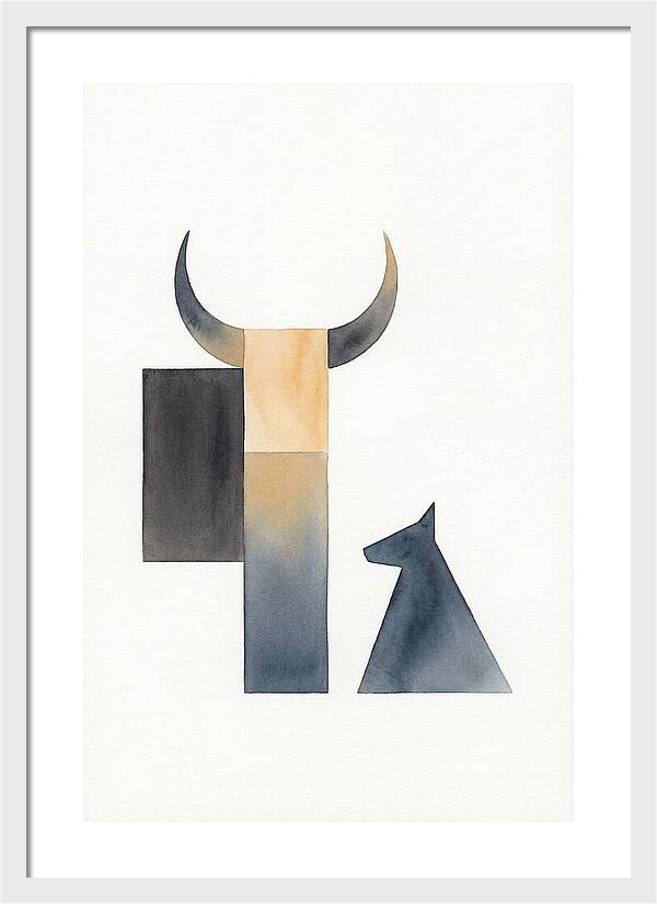 Goat Minimalist Composition
