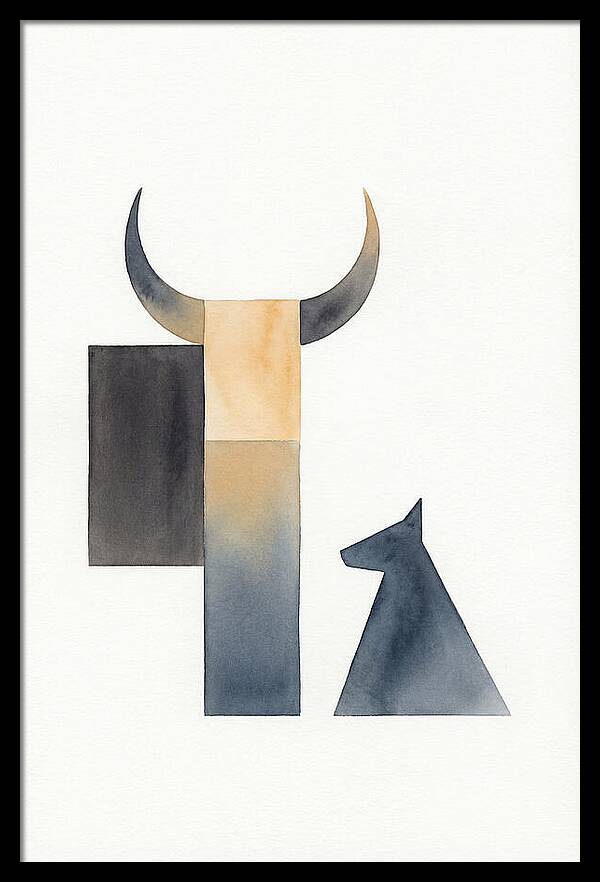 Goat Minimalist Composition