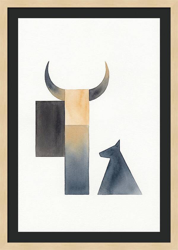 Goat Minimalist Composition