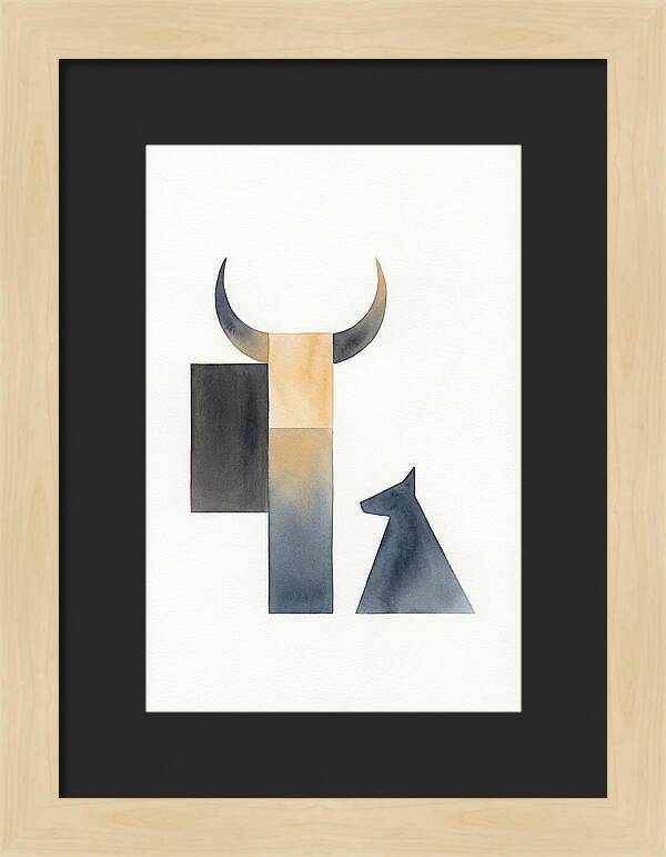 Goat Minimalist Composition