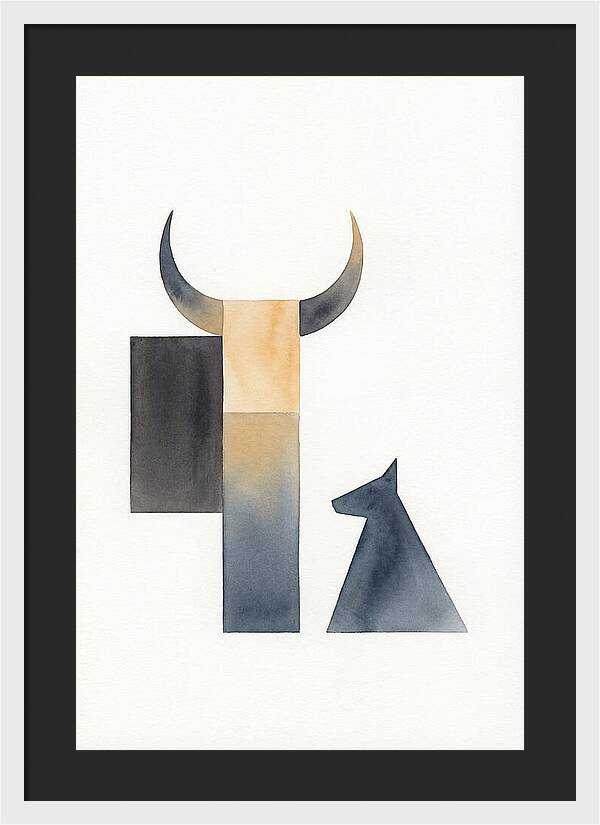 Goat Minimalist Composition