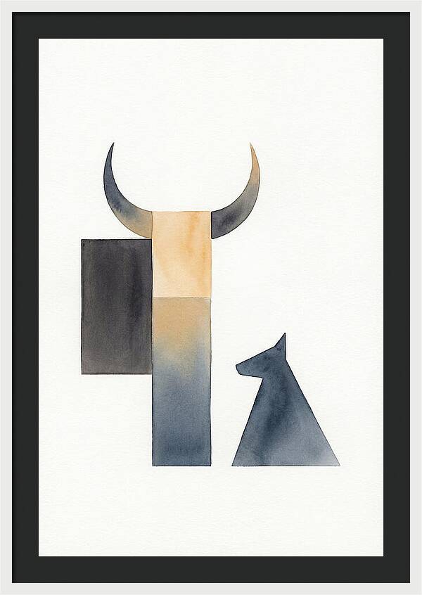 Goat Minimalist Composition