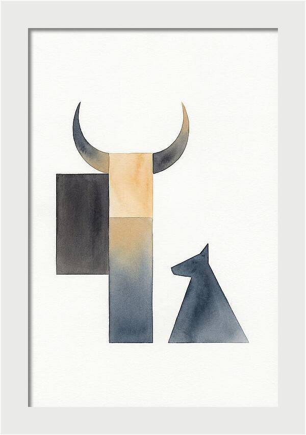 Goat Minimalist Composition