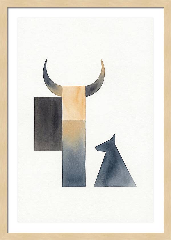 Goat Minimalist Composition