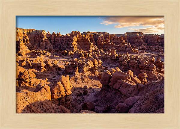 Goblin Valley Formations At Sunset
