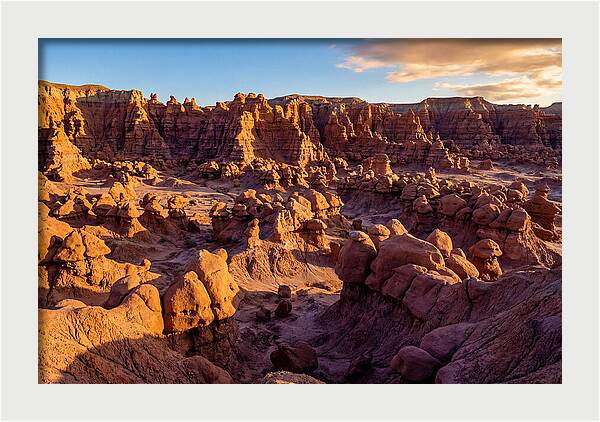 Goblin Valley Formations At Sunset
