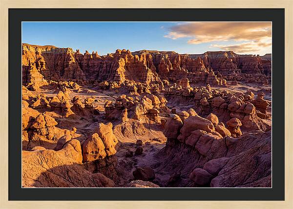 Goblin Valley Formations At Sunset