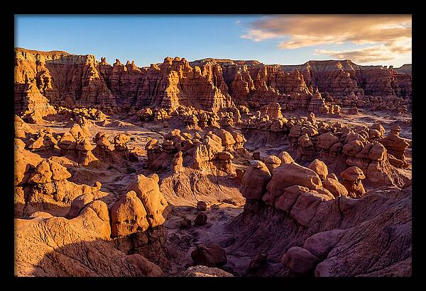 Goblin Valley Formations At Sunset