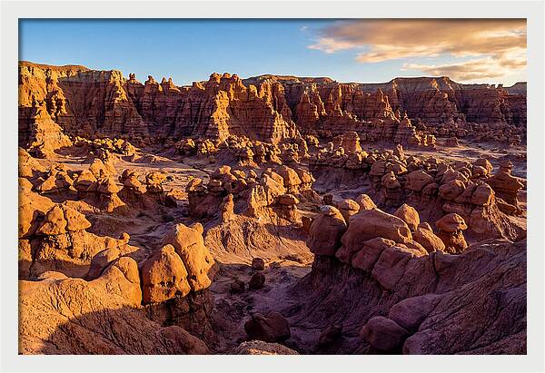 Goblin Valley Formations At Sunset