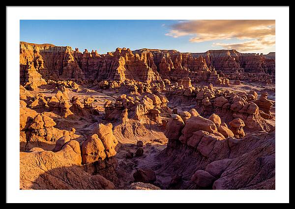 Goblin Valley Formations At Sunset