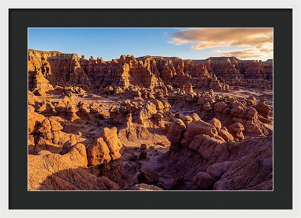Goblin Valley Formations At Sunset