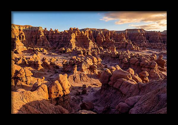 Goblin Valley Formations At Sunset