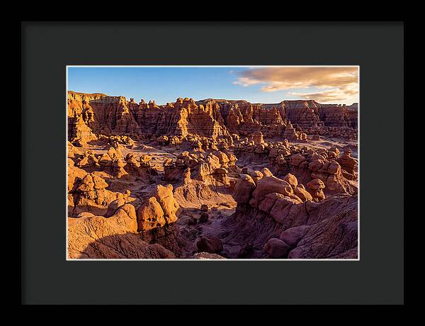 Goblin Valley Formations At Sunset