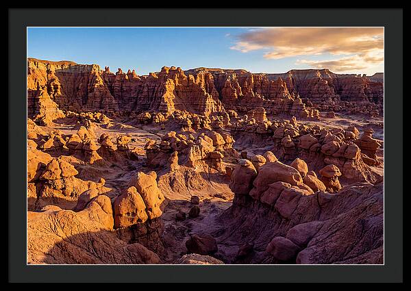 Goblin Valley Formations At Sunset