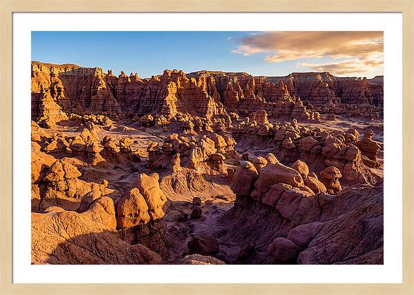 Goblin Valley Formations At Sunset