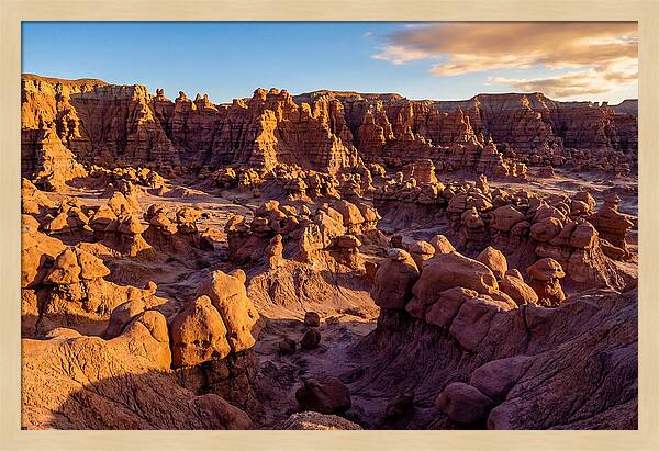 Goblin Valley Formations At Sunset