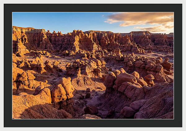 Goblin Valley Formations At Sunset