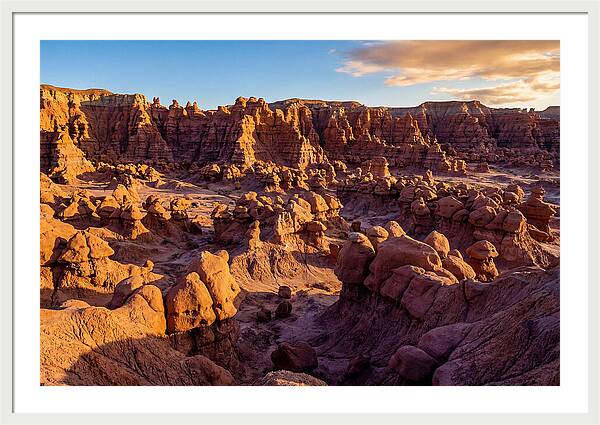 Goblin Valley Formations At Sunset