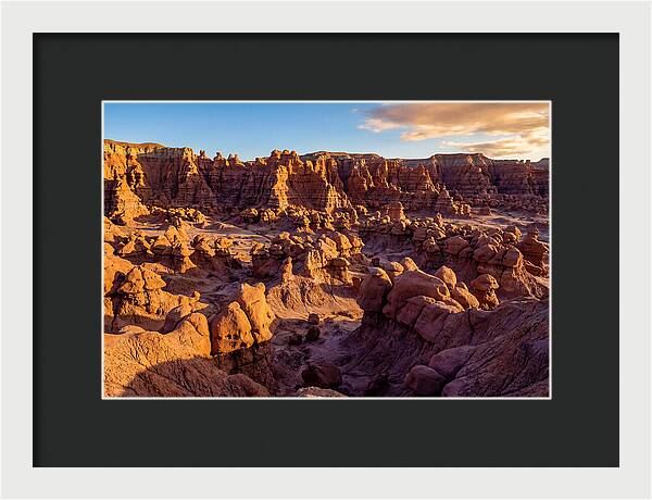Goblin Valley Formations At Sunset