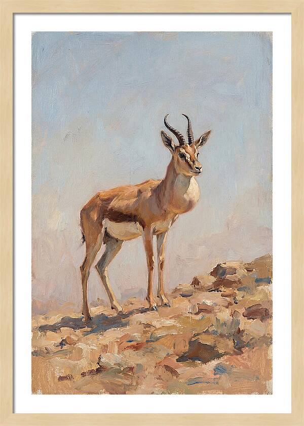 Goitered Gazelle In Natural Habitat