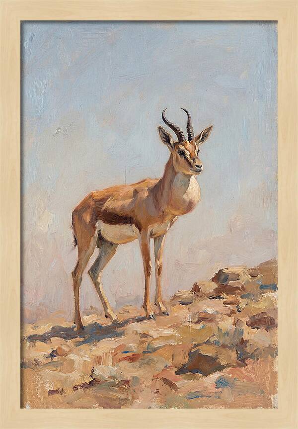 Goitered Gazelle In Natural Habitat