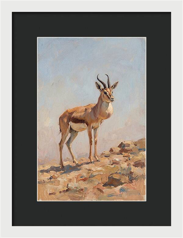 Goitered Gazelle In Natural Habitat
