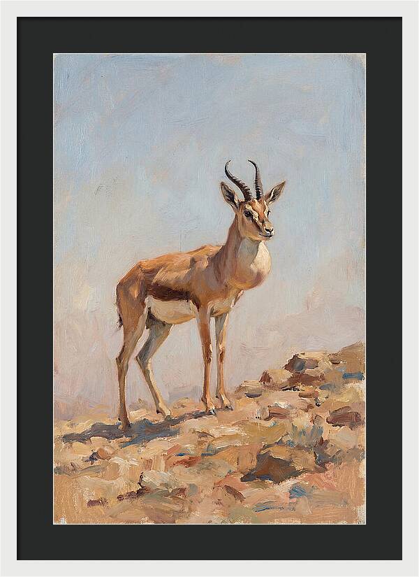 Goitered Gazelle In Natural Habitat