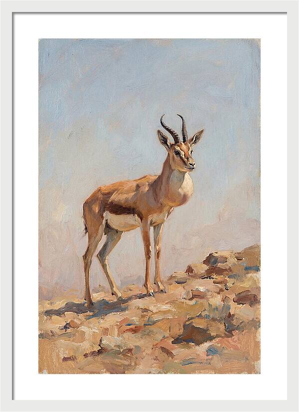 Goitered Gazelle In Natural Habitat