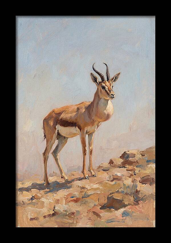 Goitered Gazelle In Natural Habitat