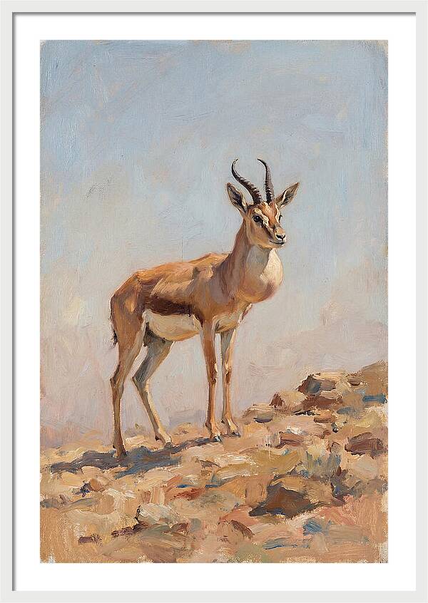 Goitered Gazelle In Natural Habitat