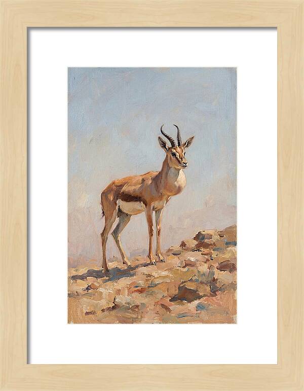 Goitered Gazelle In Natural Habitat