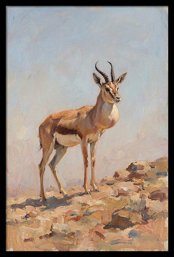 Goitered Gazelle In Natural Habitat