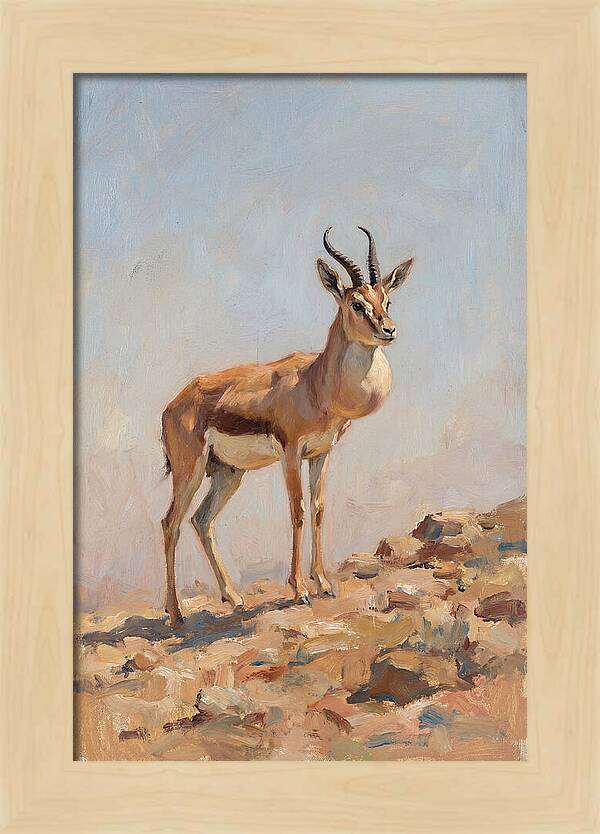 Goitered Gazelle In Natural Habitat