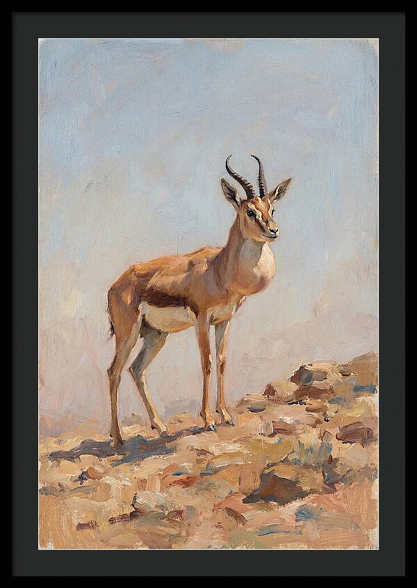 Goitered Gazelle In Natural Habitat