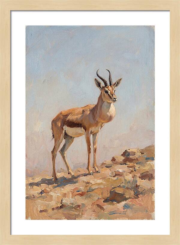 Goitered Gazelle In Natural Habitat