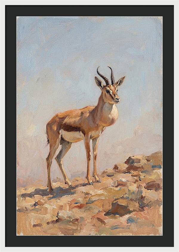 Goitered Gazelle In Natural Habitat