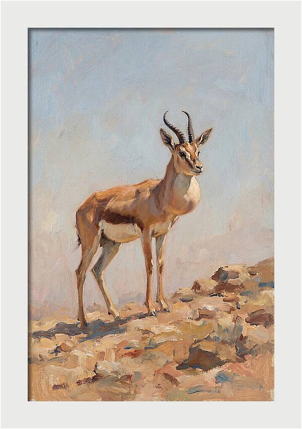 Goitered Gazelle In Natural Habitat