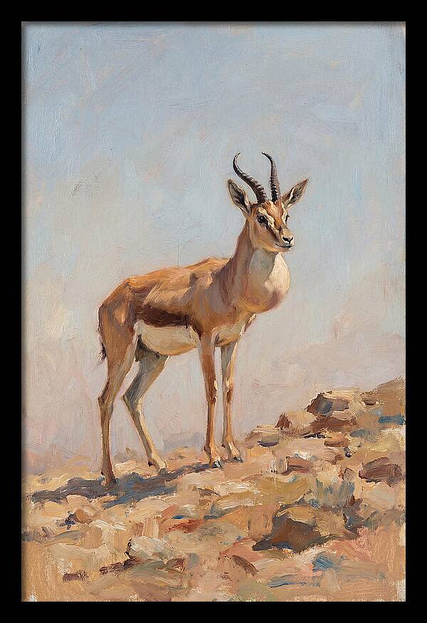Goitered Gazelle In Natural Habitat
